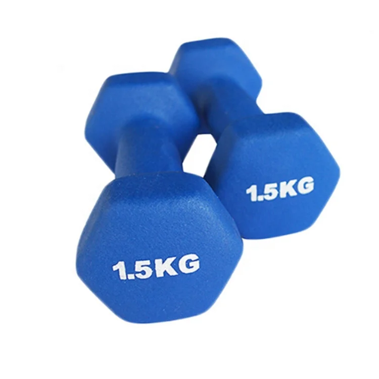 Vinyl Dipping Neoprene Cast Iron Fitness Equipment Hex head Hexagon Dumbbell