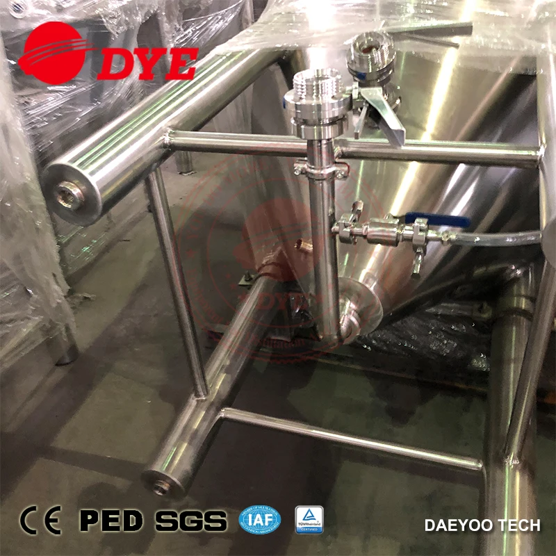 
DYE 150 gallon 300L 400L 500L Beer Factory Equipment Sanitary Stainless Steel Conical Fermenter With Cooling Unit 