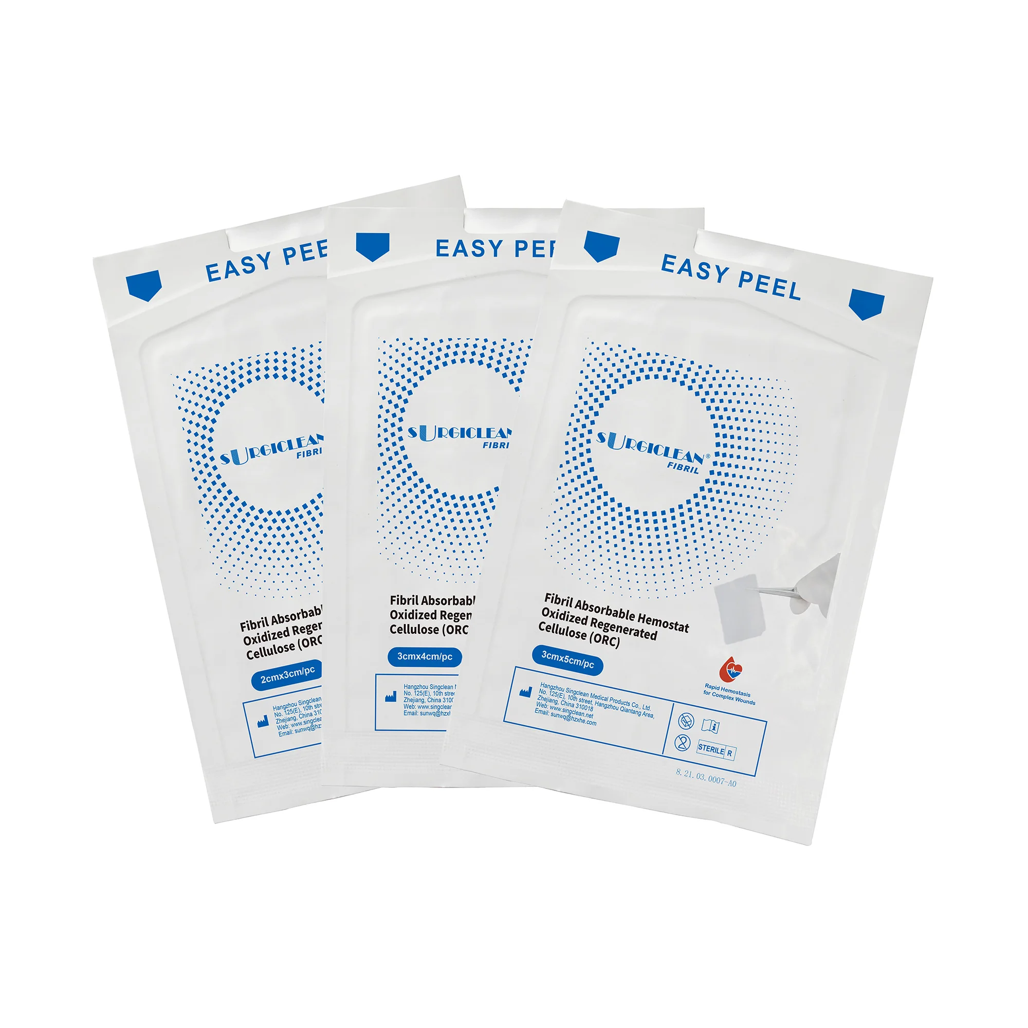 Surgiclean Hemostatic Oxidized Regenerated Cellulose Fibers