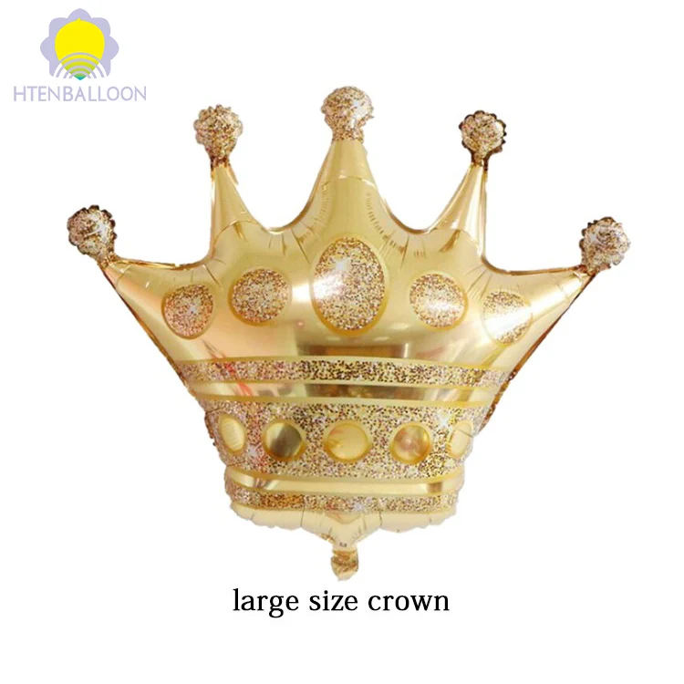 
Wonderful Big Royal Crown Foil Balloon Foil Christmas Self-sealing Gold Crown Shape balloon 