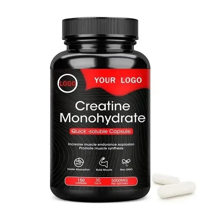 Best Selling Creatine Monohydrate Capsules OEM Custom Wholesale Price Creatine Monohydrate Capsules