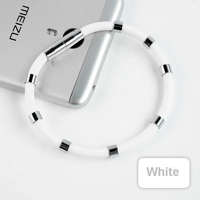 Custom promotional silicon rubber bracelet magnetic negative ion balance silicone wristband