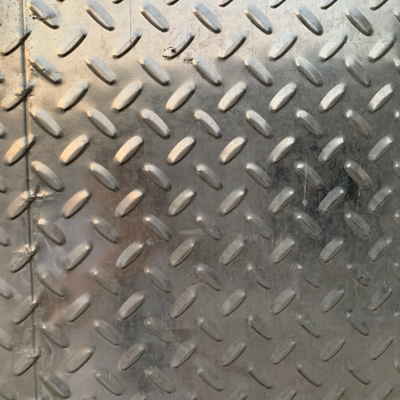 Aisi Embossed anti slip 304 stainless steel checker diamond charger flat rhodium plate Medium thickness stainless steel plate