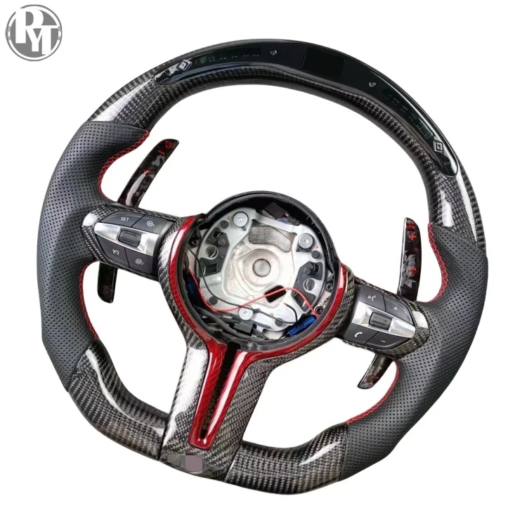 Подходит для рулевого колеса BMW F20 F21 E46 E90 E92 F30 F34 F10 из углеродного волокна светодиодный руль на заказ