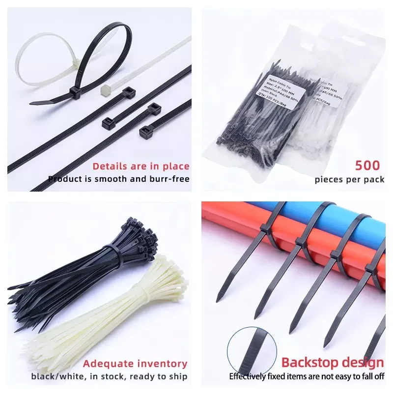 Фабричные съемные самоблокирующиеся пластиковые кабельные стяжки, нейлоновые кабельные стяжки 2,5*160 мм