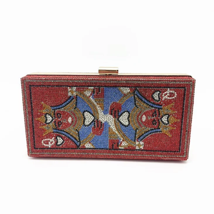 Новинка 2021, резиновая сумка-клатч с красным сердцем, Дамский клатч с бриллиантами, Европейская и американская мода, маленькая квадратная сумочка