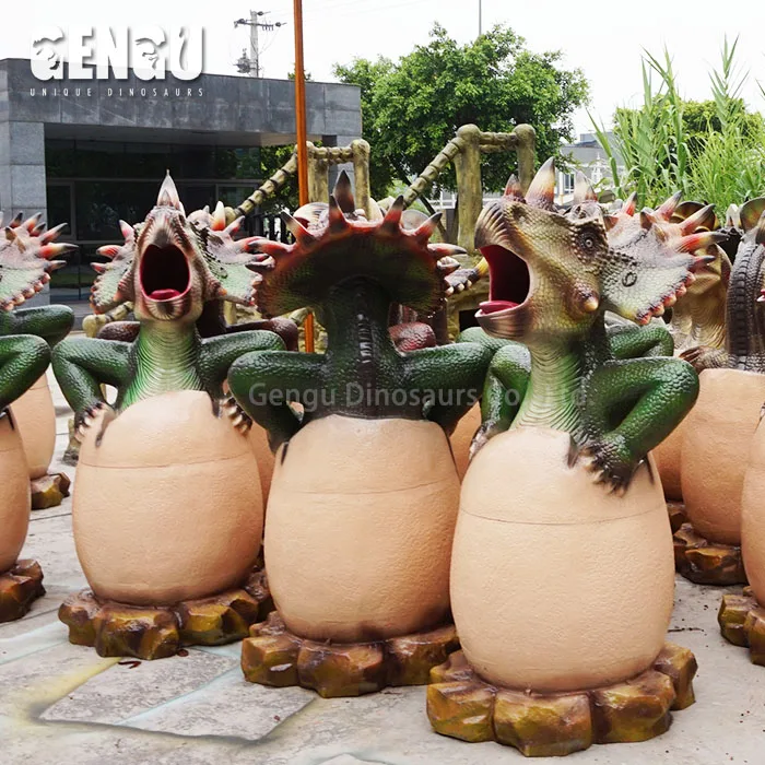 most popular environment protection dinosaur trash can for outdoor