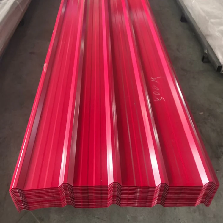 Zinc Coating 34 Gauge Color Coated Galvanized Corrugated Steel Roofing Sheet