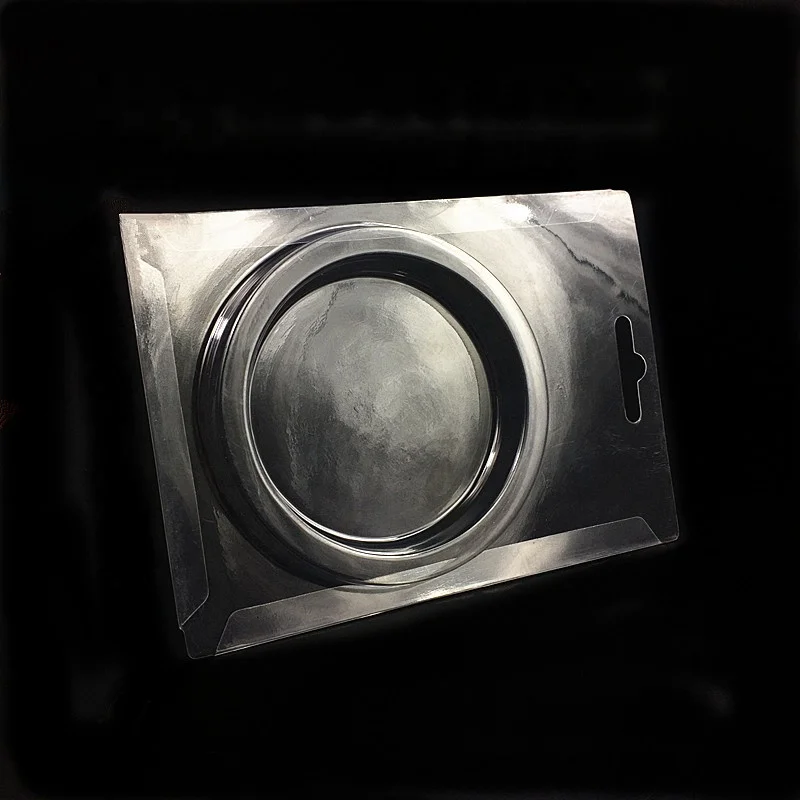 Clear Custom Disposable PVC PET Edgefold Slide Plastic Blister Card Packaging