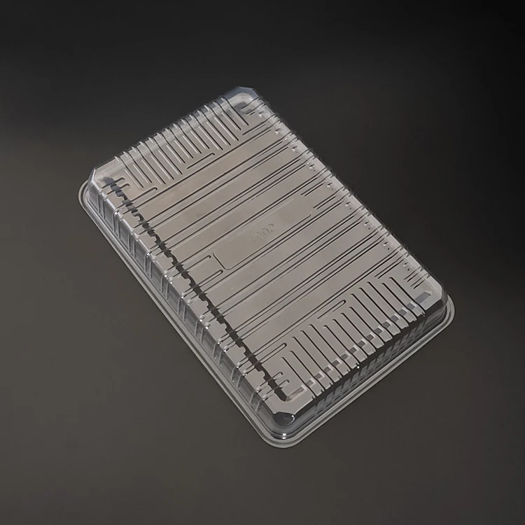 Custom Green Recycled Disposable Clear  Plastic tray for Takeaway Food Stackable PET Strawberry Packaging  Tray