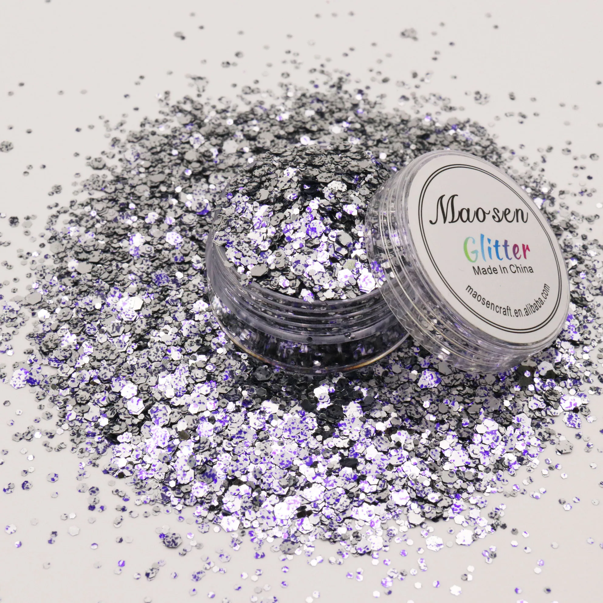 
 Новый дизайн, заводские полиэфирные панковские пурпурные блестки для смолы  