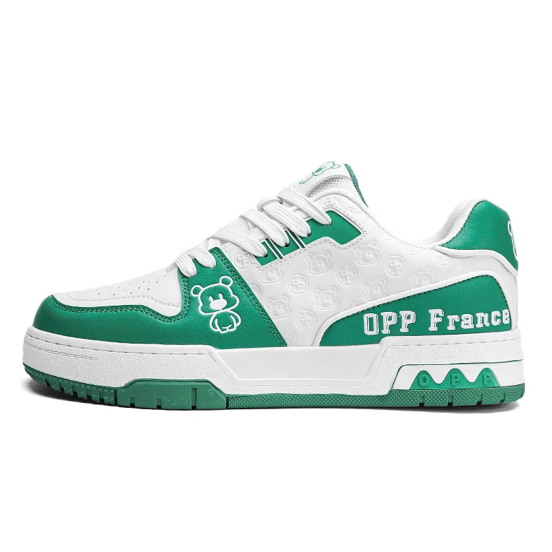 YIHE MCA-165 Summer Fashion Casual Leather Board Shoes New Pair with Rubber Insole Four Seasons White Small Size