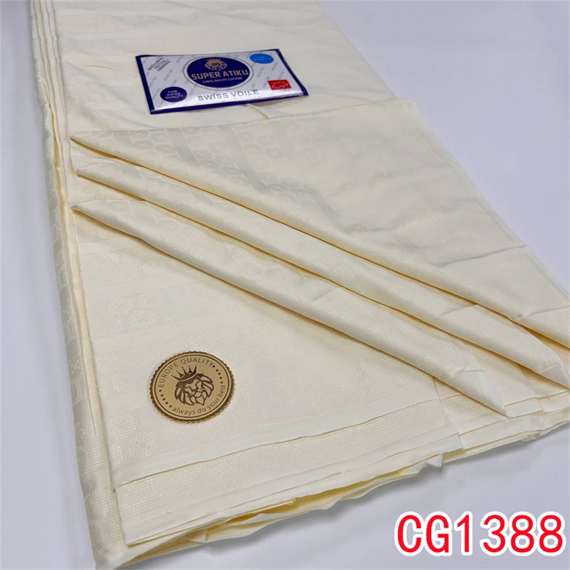 Wholesale Atiku Lace Fabric Atiku Fabric For Men Material Nigerians Swiss Voile 100% Cotton Lace Fabric