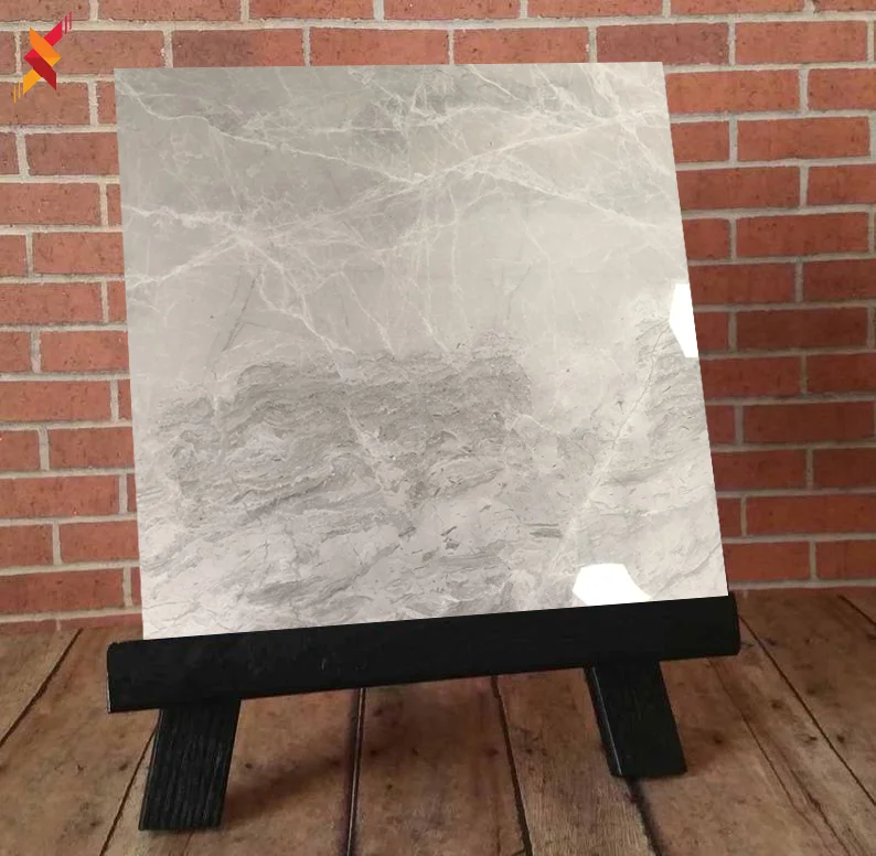 China 600x600 Italian gray marble look glazed porcelain ceramic 3d floor tiles for bathroom polished wall tile