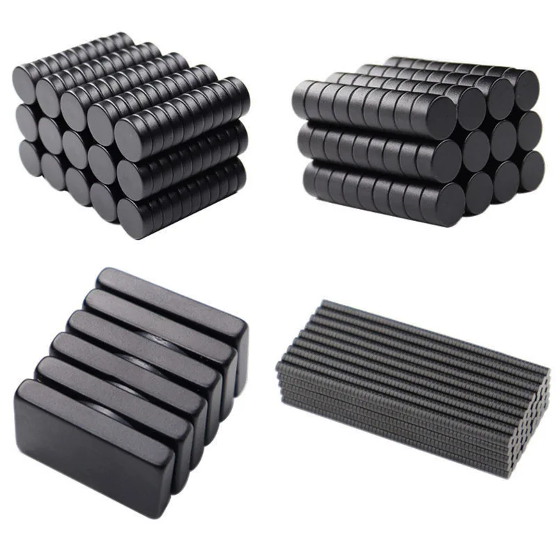 Strong Black Epoxy Neodymium Magnet N35 Custom NdFeb Magnet N52 Arc Block Ring Disc etc Waterproof Tiny Neodymium Magnet