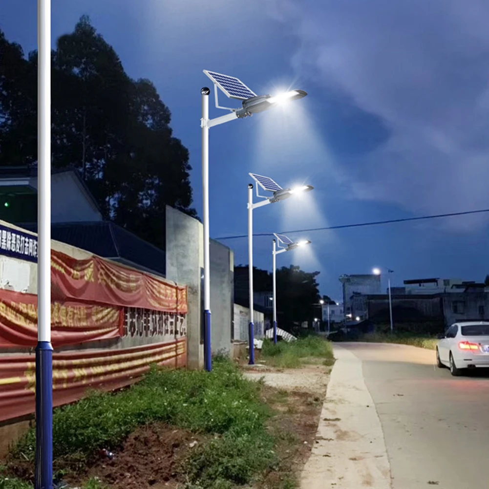 LED street light pole double arm with banner high quality wholesale custom  OEM outdoor waterproof steel lamp poles