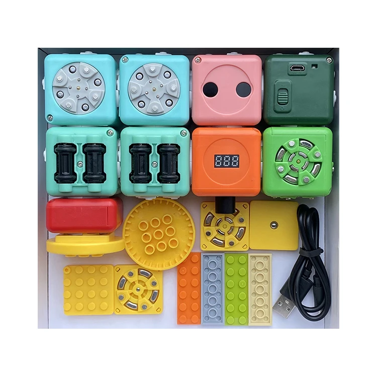 
Wholesale Price Stem Education Kid Programmable Robot Block Coding Toy Creative Educational Game Kit Family Educational Toys 