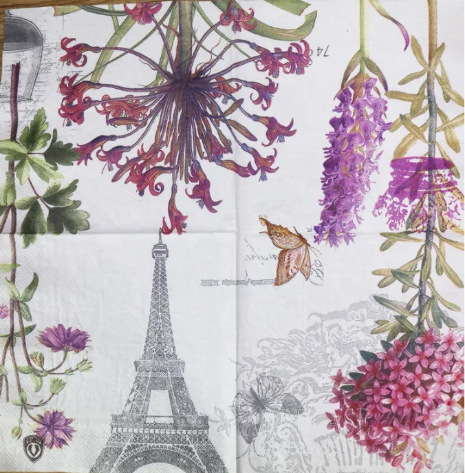 Color fold decorative printed paper napkin