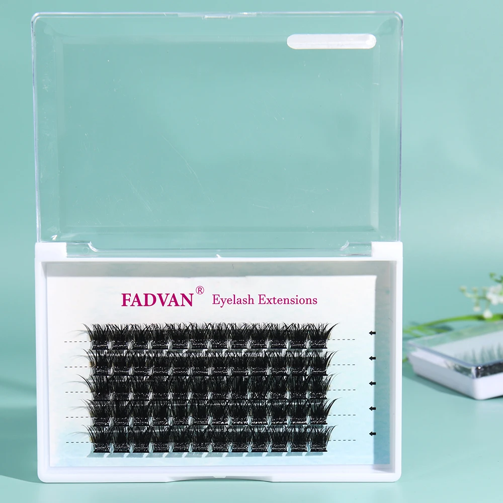 Самопрививающиеся ресницы для наращивания натуральные густые ручной работы сексуальные мягкие сегментированные