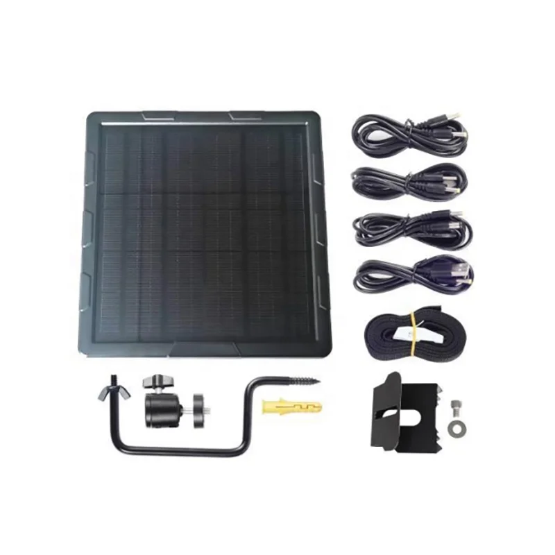 5W power bank solar panel with battery 6000mah for Security Cameras External Charging 6V 12V solar charger panel kits
