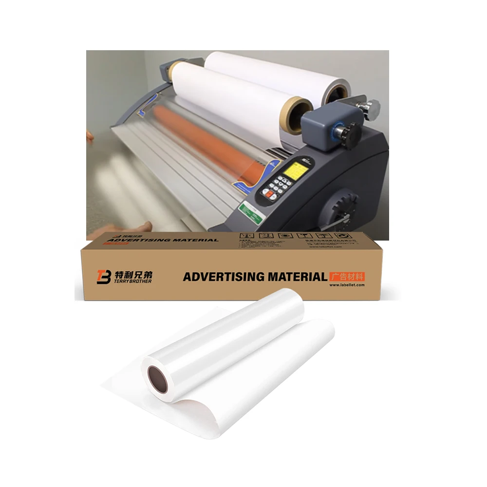 Manufactures self adhesive photo pvc cover plastic cold laminated films roll