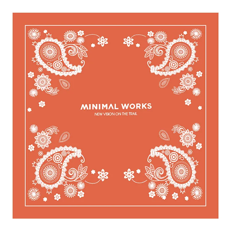 Wholesale Outdoor Sports Hip Hop Dress Up Riding Magic Bandana Cashew Flower Custom Cotton Square Scarf