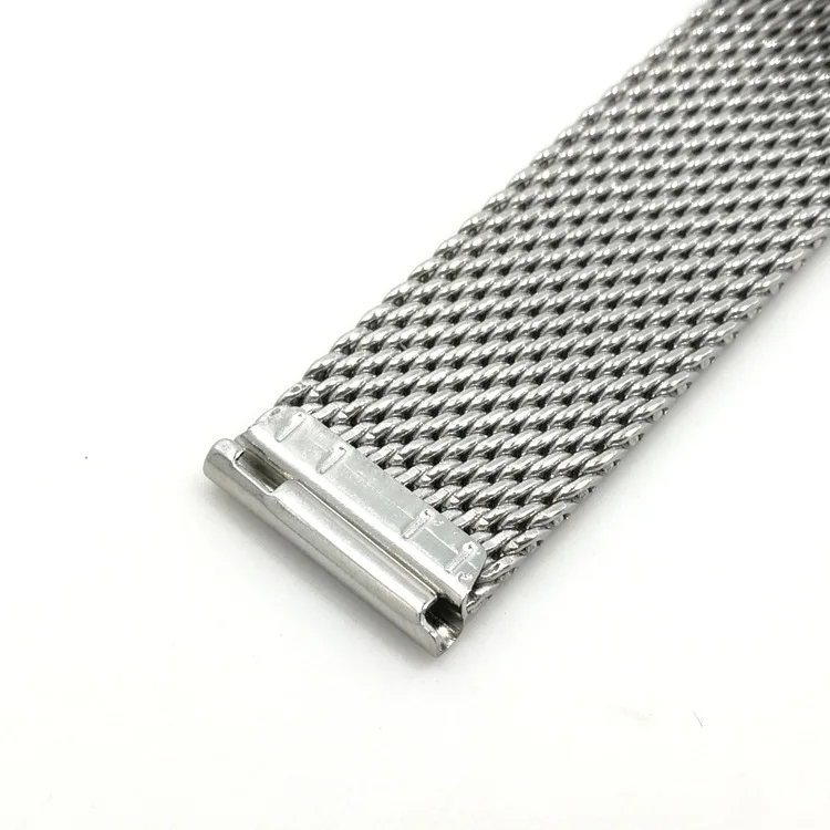 Black/Silver/Rose/ Gold 18mm/20mm/22mm Watch Band Mesh Stainless Steel Strap Fold Over Clasp Watches Replacement Bracelet