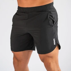 New sports men elastic waist shorts fitness training breathable gym shorts for men