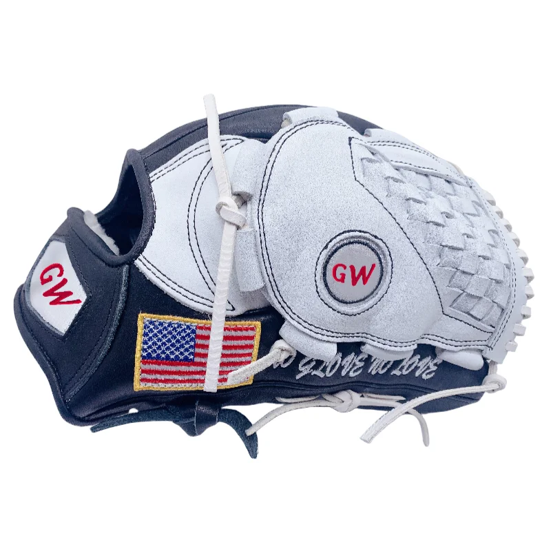 White Black Right Hand Throw 12.5 Inch Kip Leather Baseball Glove