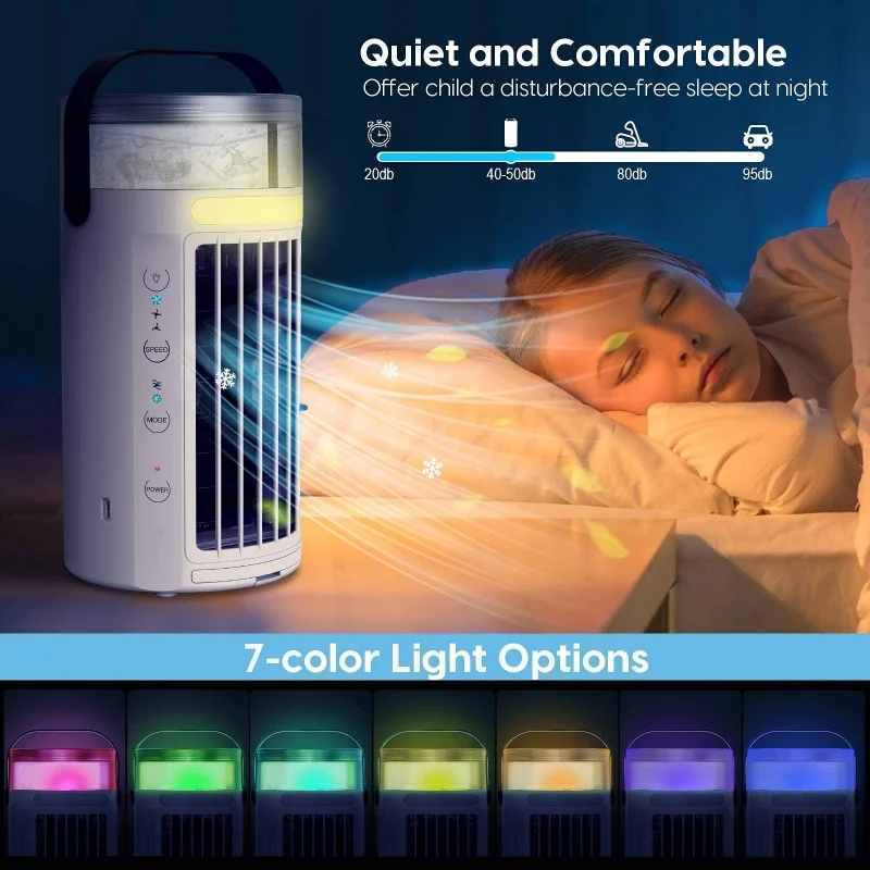 Top Selling Portable Mini Cooling Air Conditioner Dehumidifier USB Charging Small Water Desktop Cooler Fan