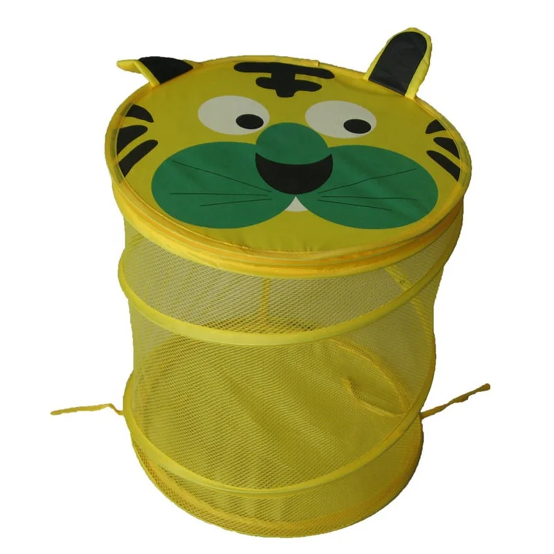 OEM custom wholesale pop up easy collapsible polyester fabric clothing storage baskets organizer storage