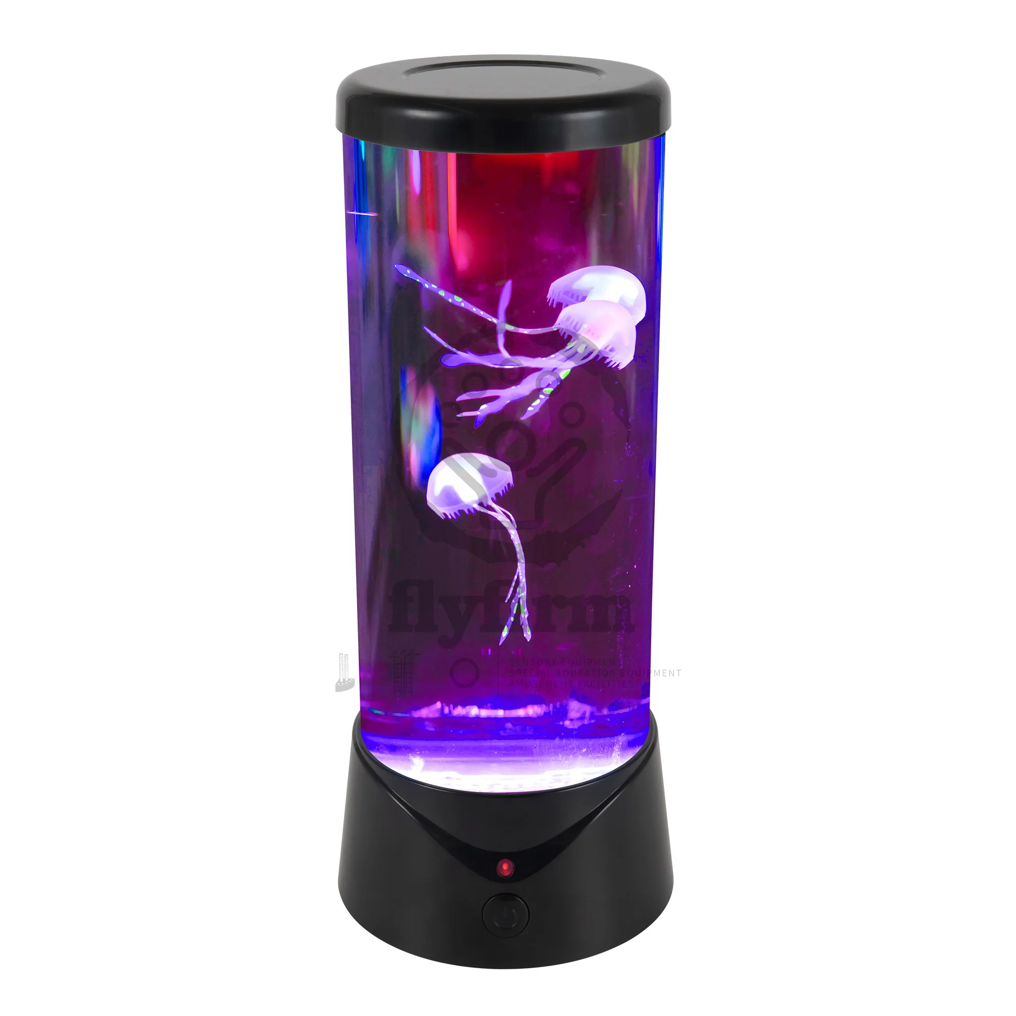 Flyfirm LED Aquarium Lamp Sensory Water Tank for Home Decor, Calming LED Mood Light with Floating Silicone Jellyfish for Autism