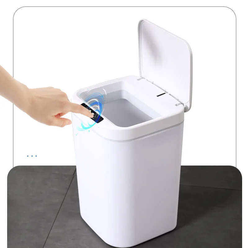 14L Slim smart sensor trash can electric automatic plastic garbage bin office kitchen home rubbish dustbin