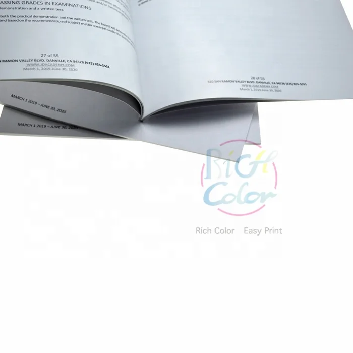 China custom cheap printing service softcover book, flyer , booklet, brochure, catalog printing