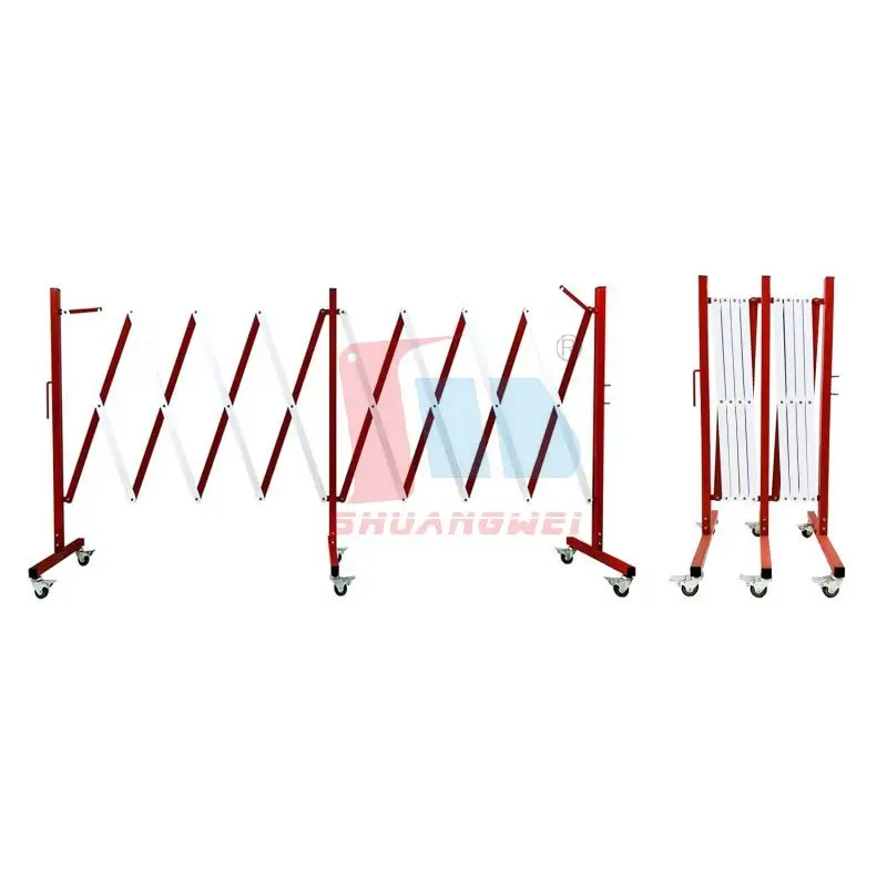 Custom Steel+Aluminum 4000mm Portable Crowd Temporary Wheel Traffic Road Safety Retractable Barrier Expandable Barrier