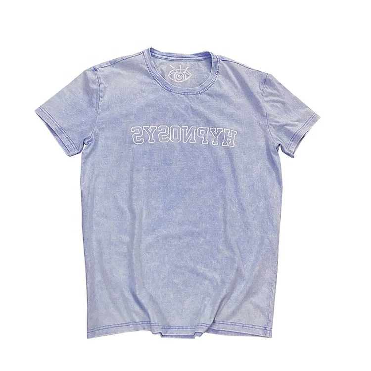 Кислотная промывка на заказ мужские 100% хлопок трафаретная печать футболки