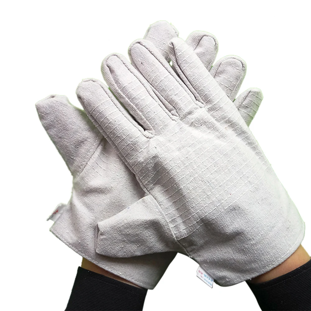 Good Price Canvas Fabric Anti Cut/Wear Resistant Tig Welding Gloves For Mechanical Workshop Gardening
