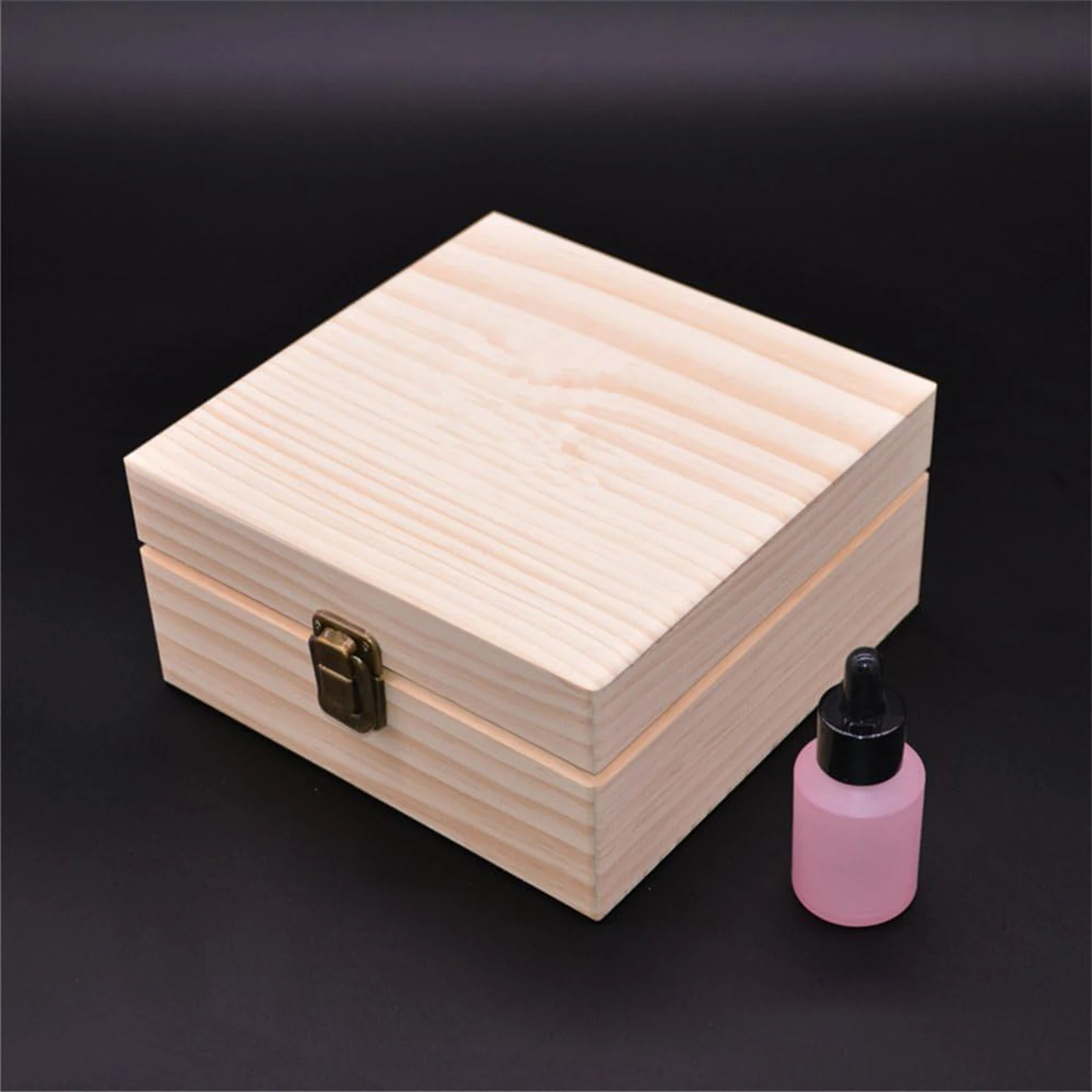 25 Slots Wooden Aromatherapy Essential Oil Carrying Case Wood Essential Oil Storage Box