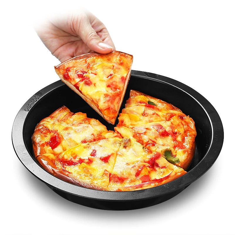 CHEFMADE New Design Carbon Steel Non Stick Coating Round Pizza Pan Baking Tray Pie Pan
