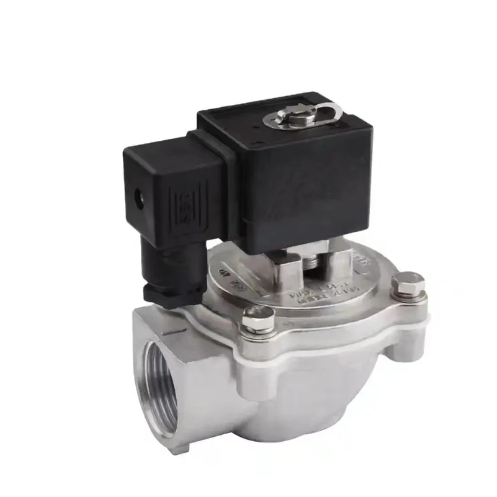 Aluminium Diaphragm Pilot Solenoid Valve Electric Magnetic Right Angle Pneumatic Pulse Valve Gas Normal Close Pulse Jet Valve