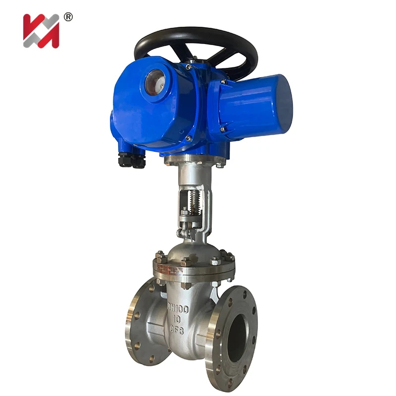 4 inch CF8M Double Flanged Multi Turn Electric Actuator Motorized Water Gate Valve
