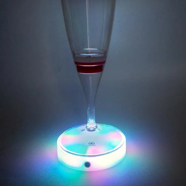 New design factory Wholesale price LED Light Drink Cup coaster led sticker for bottle, bottle glow sticker, led coaster
