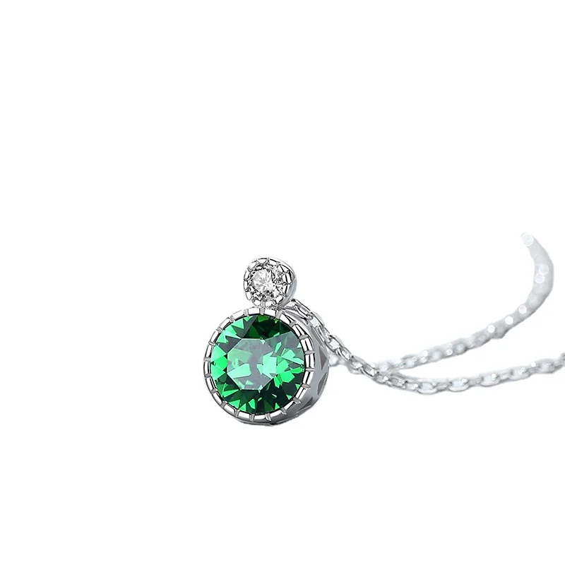Sterling silver 925 silver crystal Heart of the Sea pendant necklace jewelry