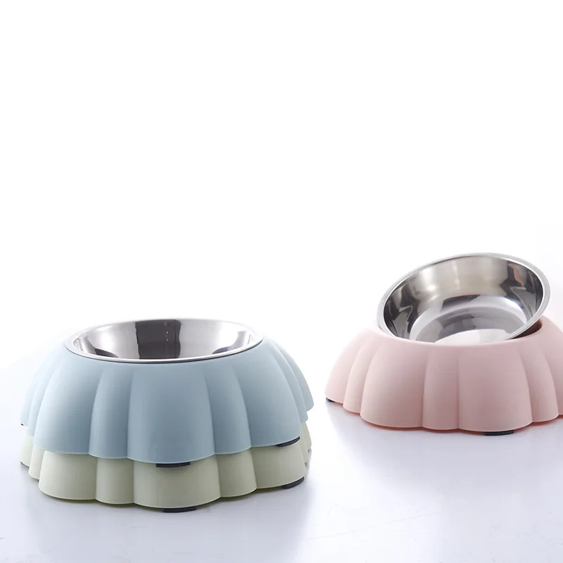 New Pet Supplies Cross -border Food Bowl Pumpkin Shaped Creative Cat Bowl Stainless Steel Dog Feeder
