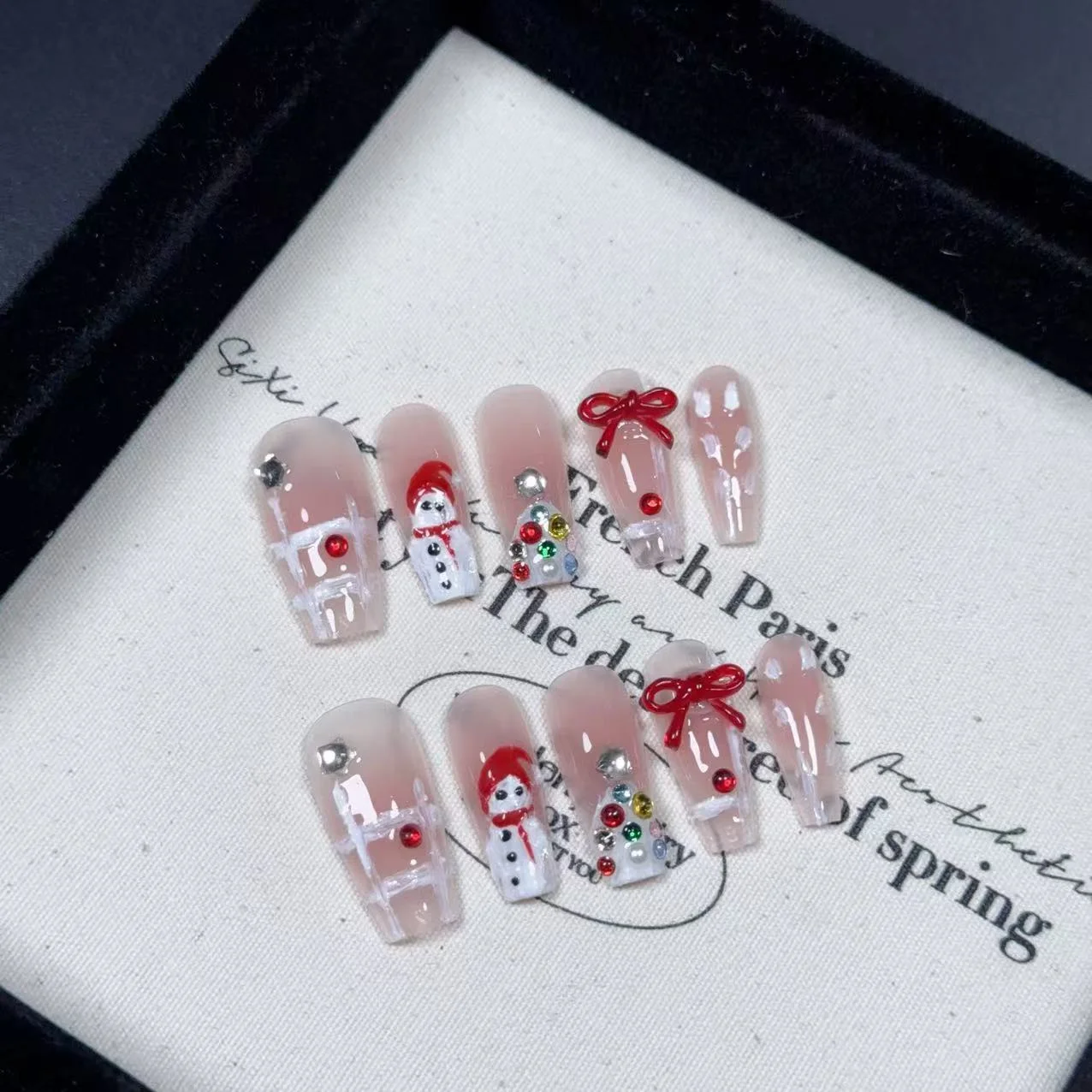 Handmade Gel Press on Nails Artificial Fingernails with glue Reusing nails Wholesale New Design Customized full cover