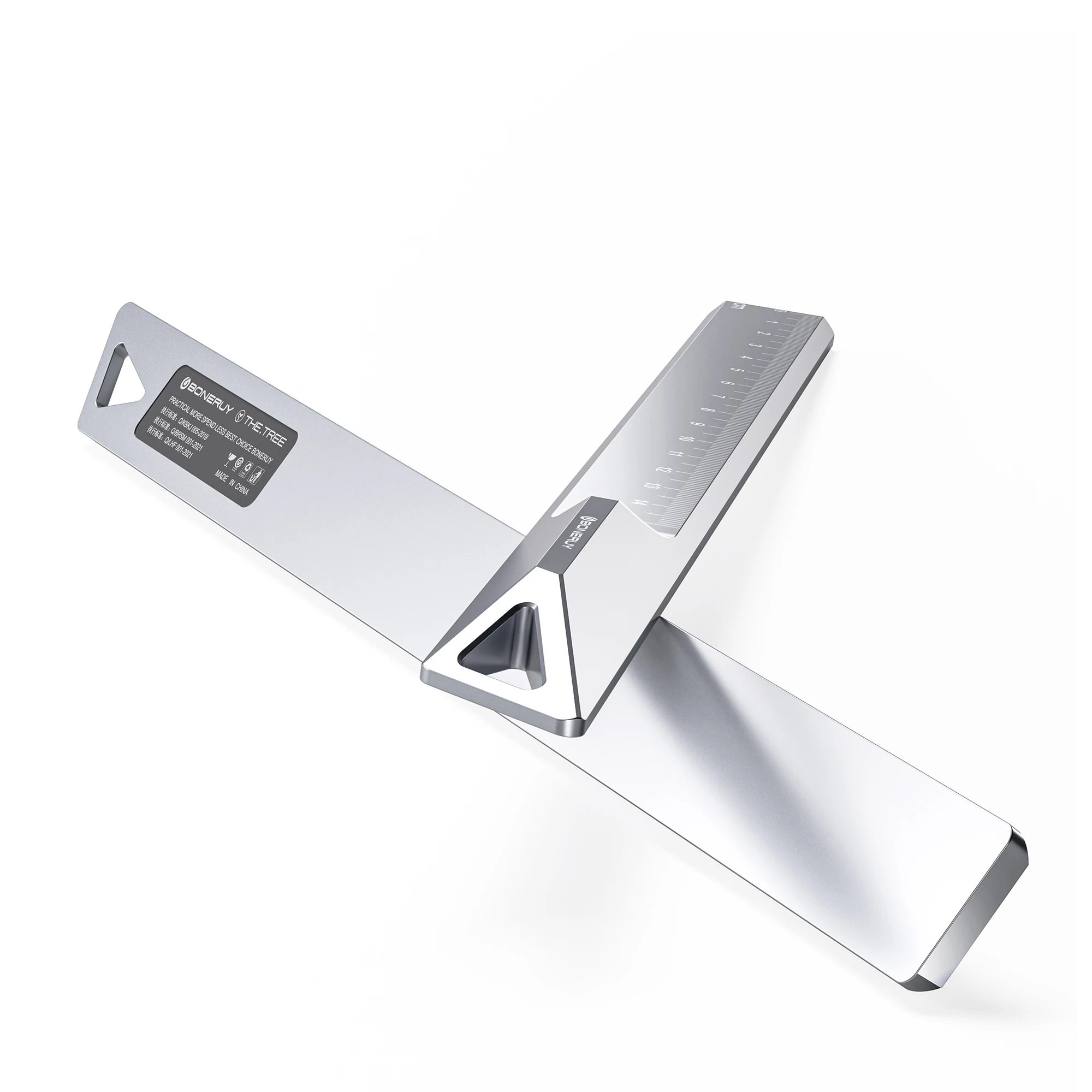 Boneruy G1 Gift Measurement Ruler Straight Architect Engineer Student Scale Ruler Laser Numbers 15cm Metal Ruler Aluminum Alloy