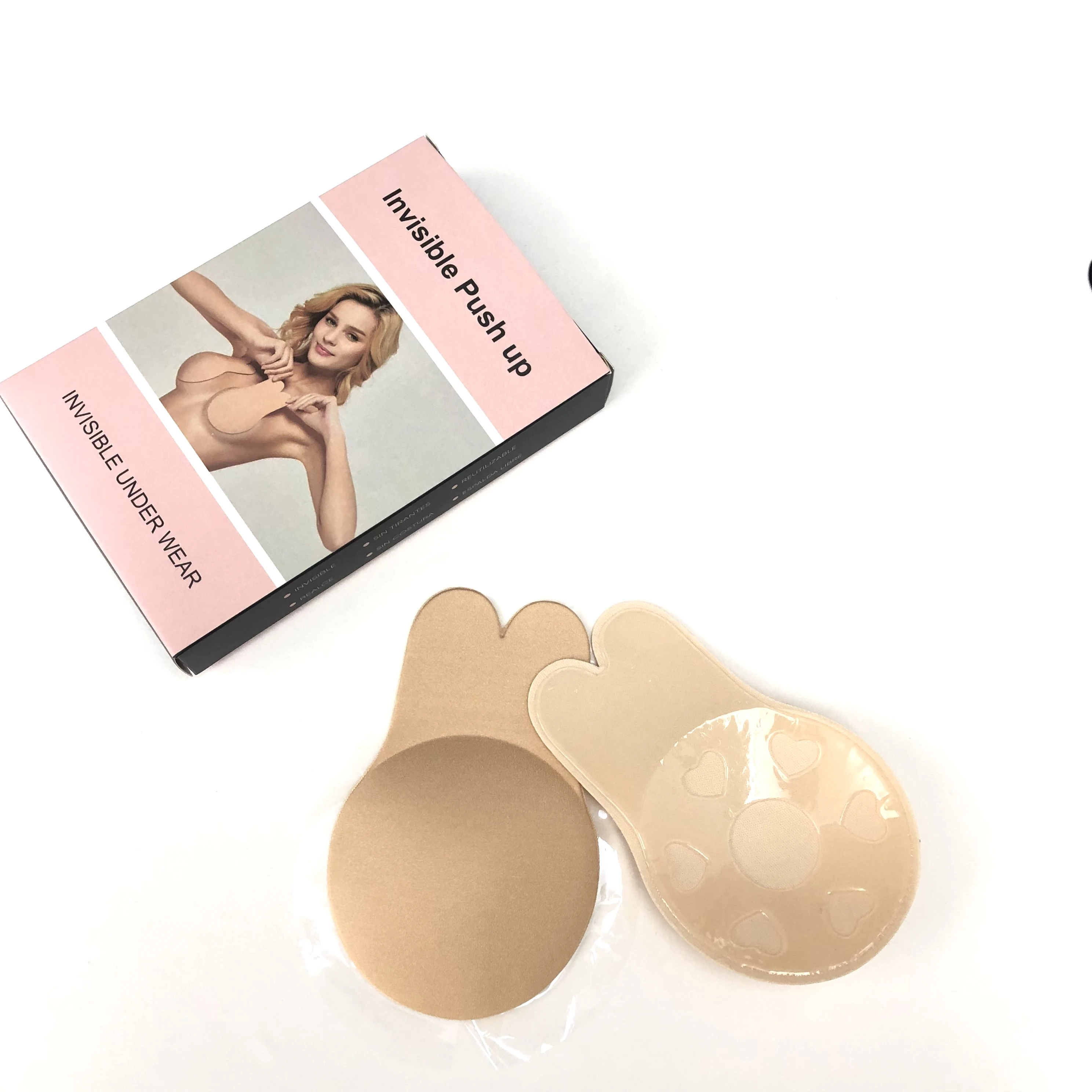 New Design Rabbit Ear Waterproof Cute Round Brassiere Silicone Self-Adhesive Solid Color Design Brassiere For Fashionable Look