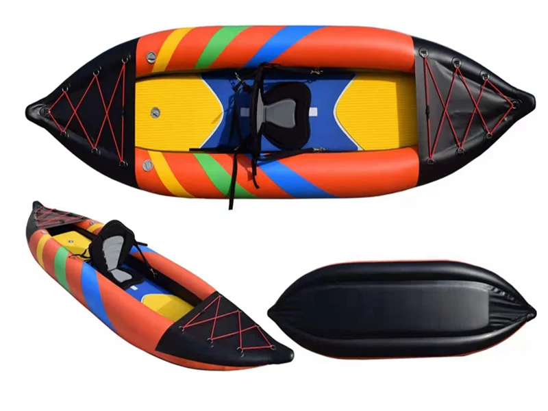 TOPKO Customized PVC Two Person Inflatable Sea Kayak Thickened Hull Hovercraft Inflatable Canoe Rafting Boat Kayak