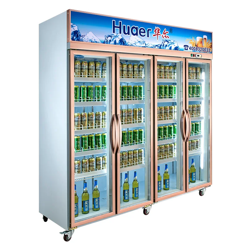 Huaer grocery fridge cola pepsi freezer super market refrigerator
