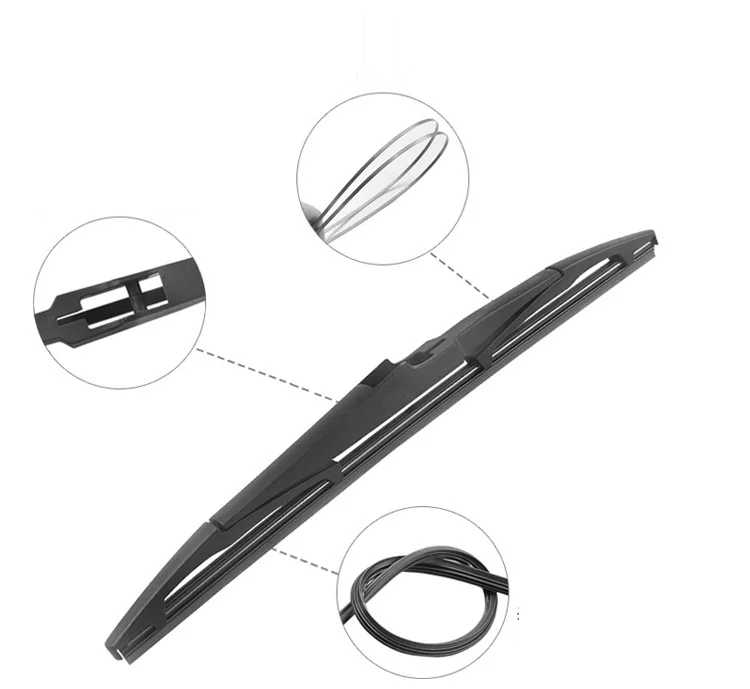 2023 manufacturers teflonss coated universal rear windshield silicon rubber rear wiper blade hybrid wiper blades silicon rubber